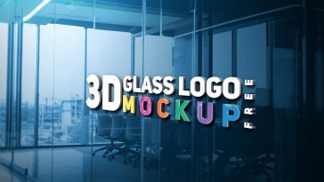 Free Office Indoor 3D LOGO Mockup PSD