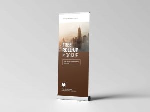 Free Tall Roll-up Mockup PSD