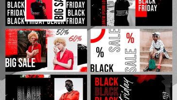 Free Black Friday Facebook Posts PSD Template