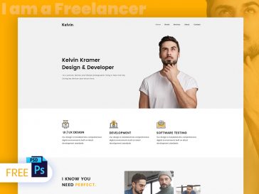 Free Freelancer Web Design PSD Template