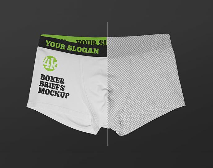 Free Boxer Briefs Men's Underwear Mockup PSD - Good Mockups