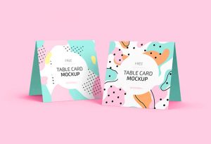 Free Table Card Mockup PSD