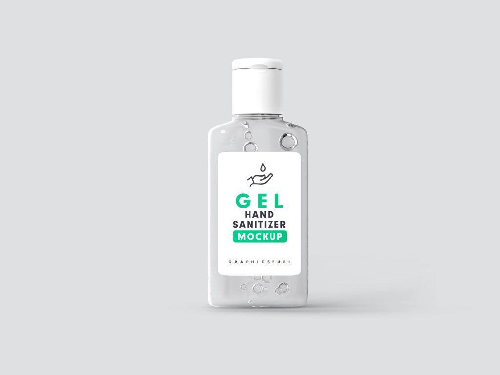 Free Hand Sanitizer Gel Bottle Mockup