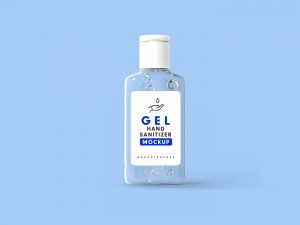 Free Hand Sanitizer Gel Bottle Mockup