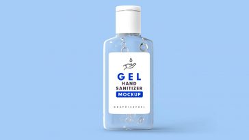 Free Hand Sanitizer Gel Bottle Mockup