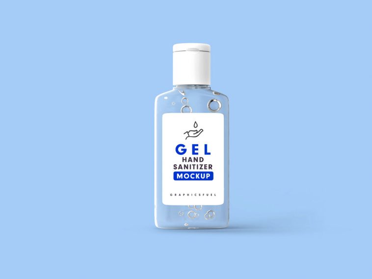 Free Hand Sanitizer Gel Bottle Mockup