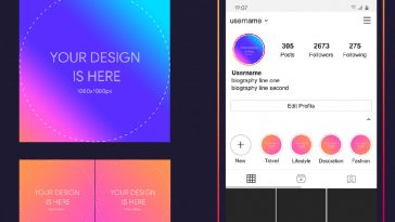 Instagram Profile and Story Cover Mockup 2020