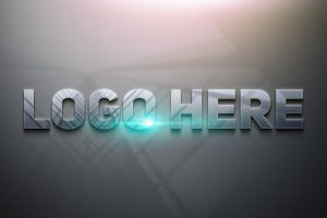 Free Shining Glass 3D Logo Mockup