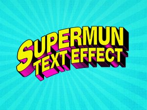 Superhero Comic Text Effect PSD