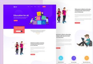 Free Drop Education Website PSD Template