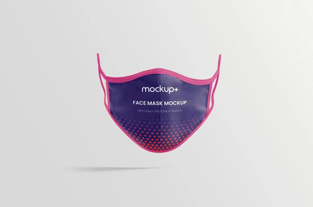 Fabric Face Mask Mockup Free PSD