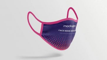 Fabric Face Mask Mockup Free PSD
