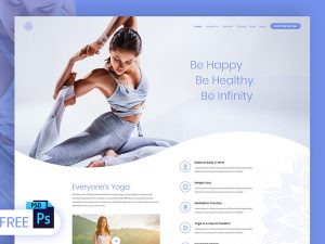Yoga Web Design PSD Template