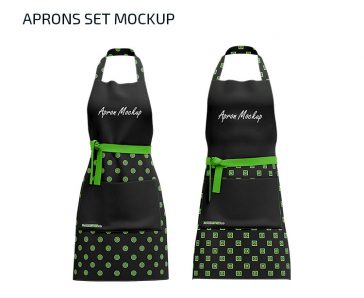 Chef Apron Mockup 2 PSD Set