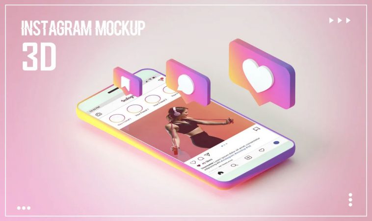 Download Free Free 3d Instagram Feed Mockup Psd Psd Free Photoshop Psfiles