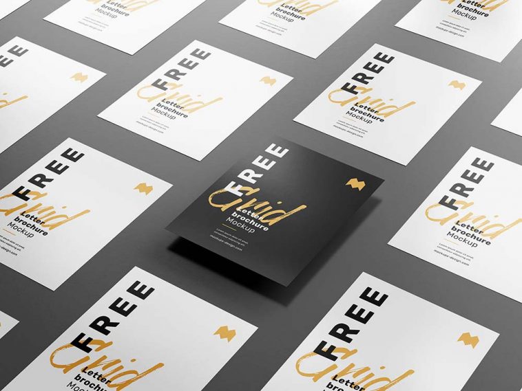 Grid Flyer Mockup PSD set