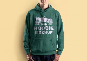 Men Hoodie Mockup PSD