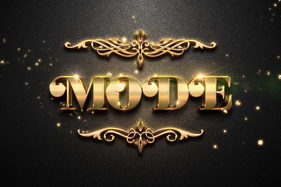 Free Vintage Style Glittering Gold Text Effect Psd Psfiles
