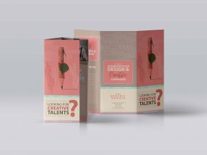 Creative Trifold Brochure Mockup PSD