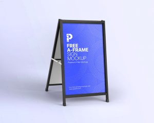Outdoor A-Frame Stand Mockup PSD