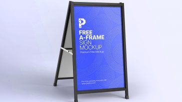 Outdoor A-Frame Stand Mockup PSD