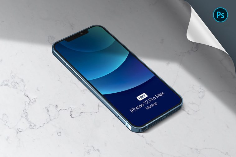 Free iPhone 12 Pro Max Mockup PSD