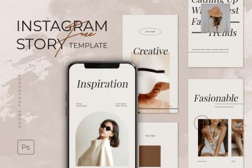 Free Minimal Instagram Story Template PSD