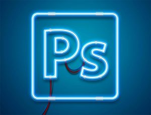 Free Neon Logo Mockup PSD