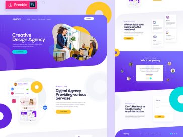 Creative Design Agency Website PSD Template