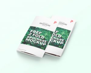 A4 Size 2 Fold Brochure Mockup PSD