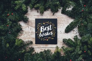 Free Christmas Card Mockup Scene PSD