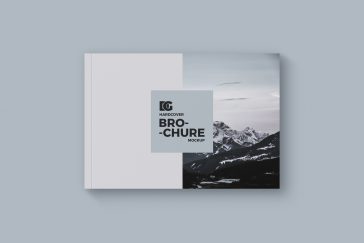 Horizontal Hardcover Brochure Mockup PSD