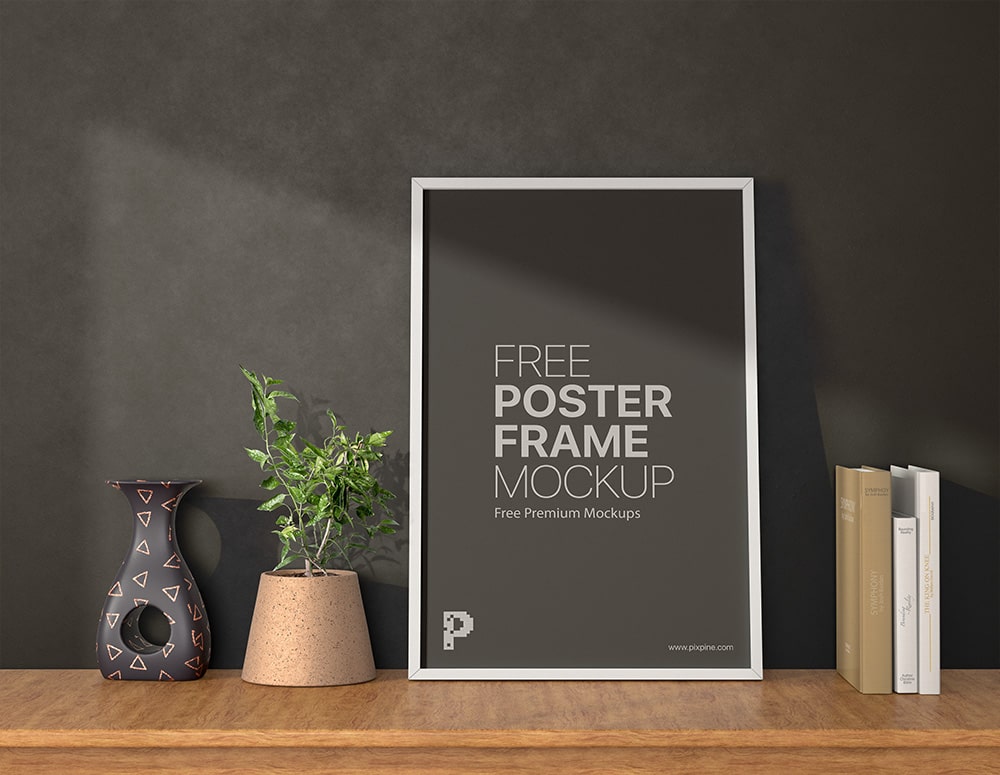 Indoor Poster Frame Mockup PSD