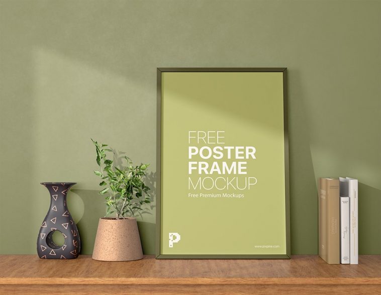 Indoor Poster Frame Mockup PSD