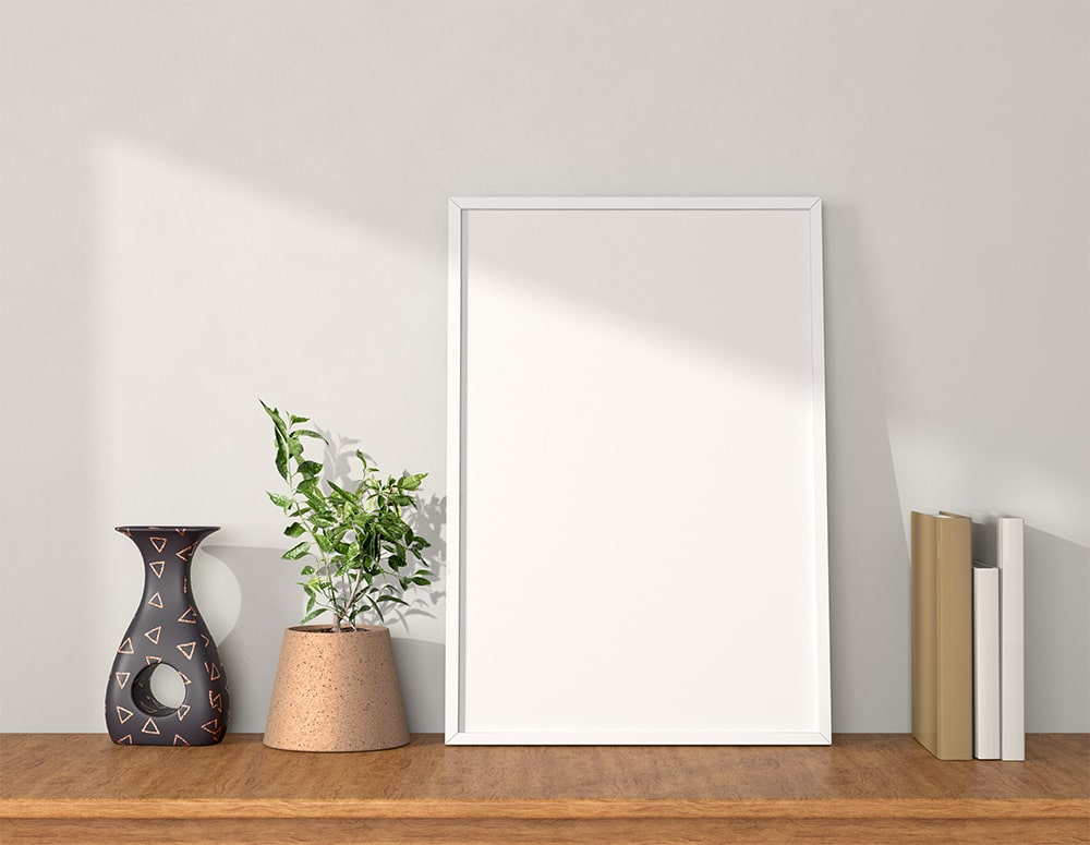 Indoor Poster Frame Mockup PSD