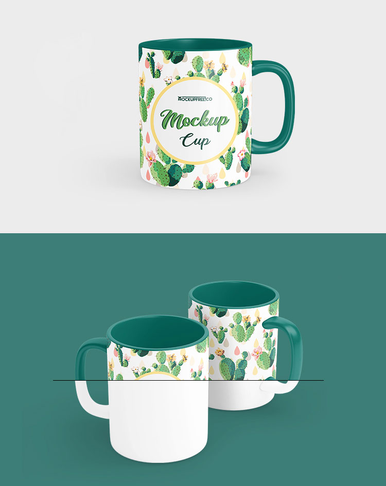 3 Free Realistic Mug Mockups set