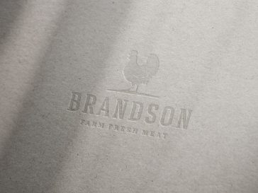 Letterpress Logo Free Mockup PSD