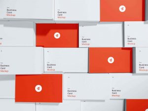 Free Side-by-Side Business Cards Mockup