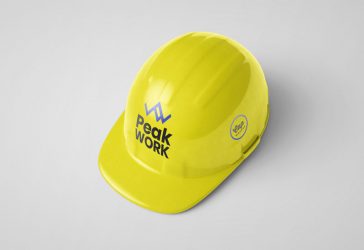 Free Construction Safety Helmet Mockup PSD