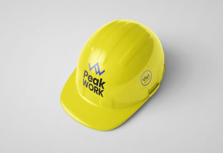 Free Construction Safety Helmet Mockup PSD
