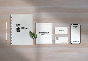 Basic Office Stationery Mockup PSD