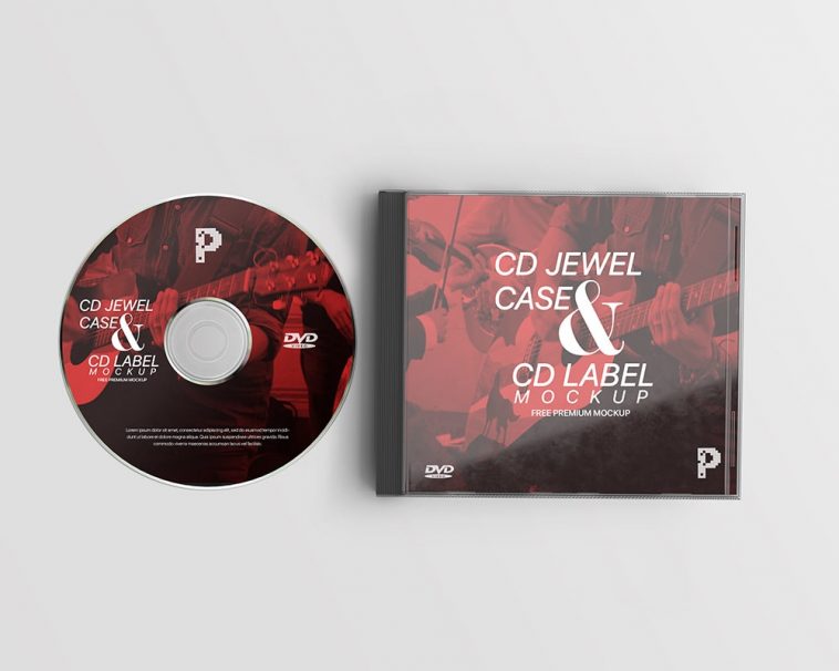 Download Cd Dvd Jewel Case Disc Label Mockup Psfiles