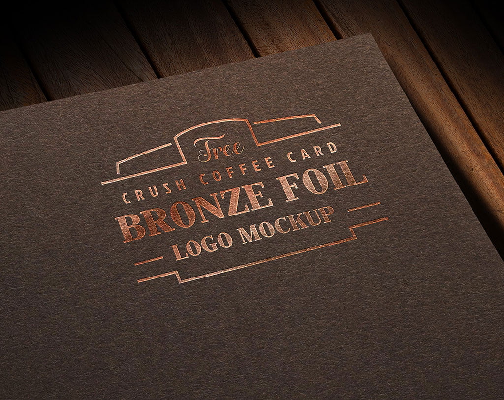 Download Free Free Bronze Foil Printed Logo Mockup Psd Psfiles
