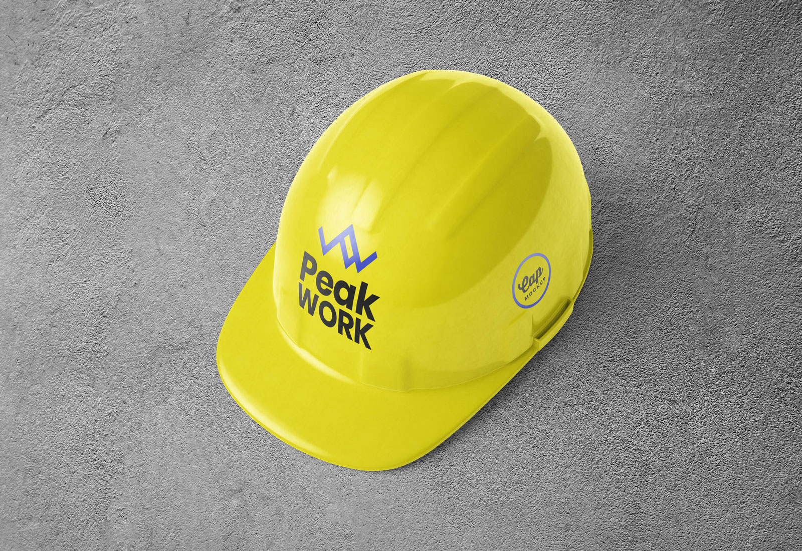 Free Construction Safety Helmet Mockup PSD
