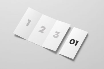 Free Open Trifold Brochure Mockup PSD