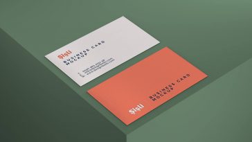 Free Simple Photorealistic Business Card Mockup PSD
