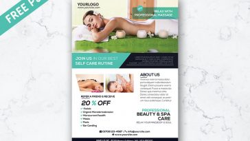 Massage and Beauty Spa Free PSD Flyer