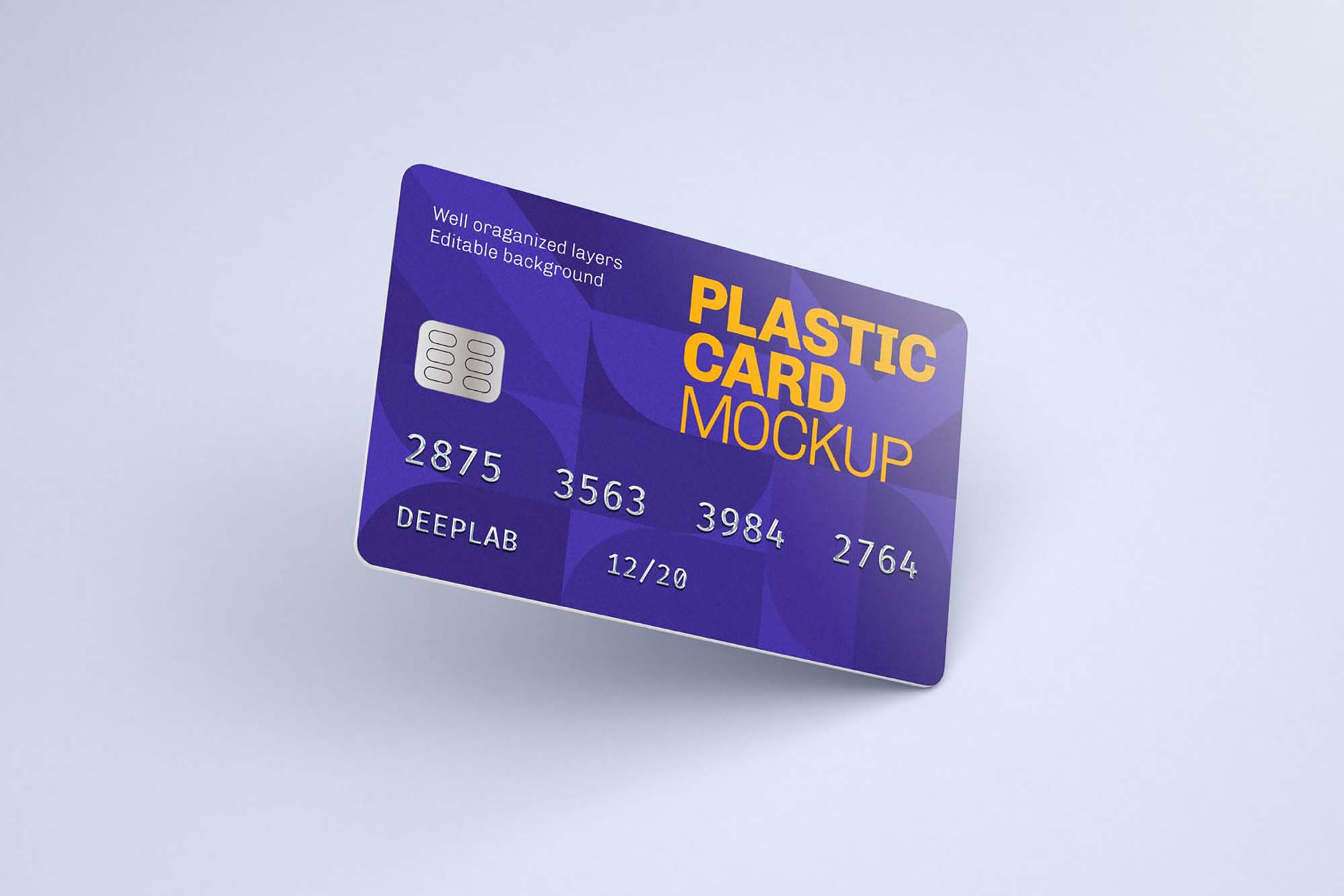 Free Plastic Credit Card Mockup PSD