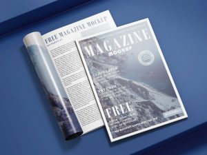 Realistic 3 Free Magazine Mockups PSD set