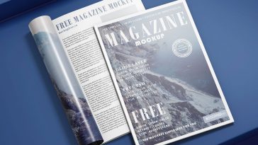 Realistic 3 Free Magazine Mockups PSD set